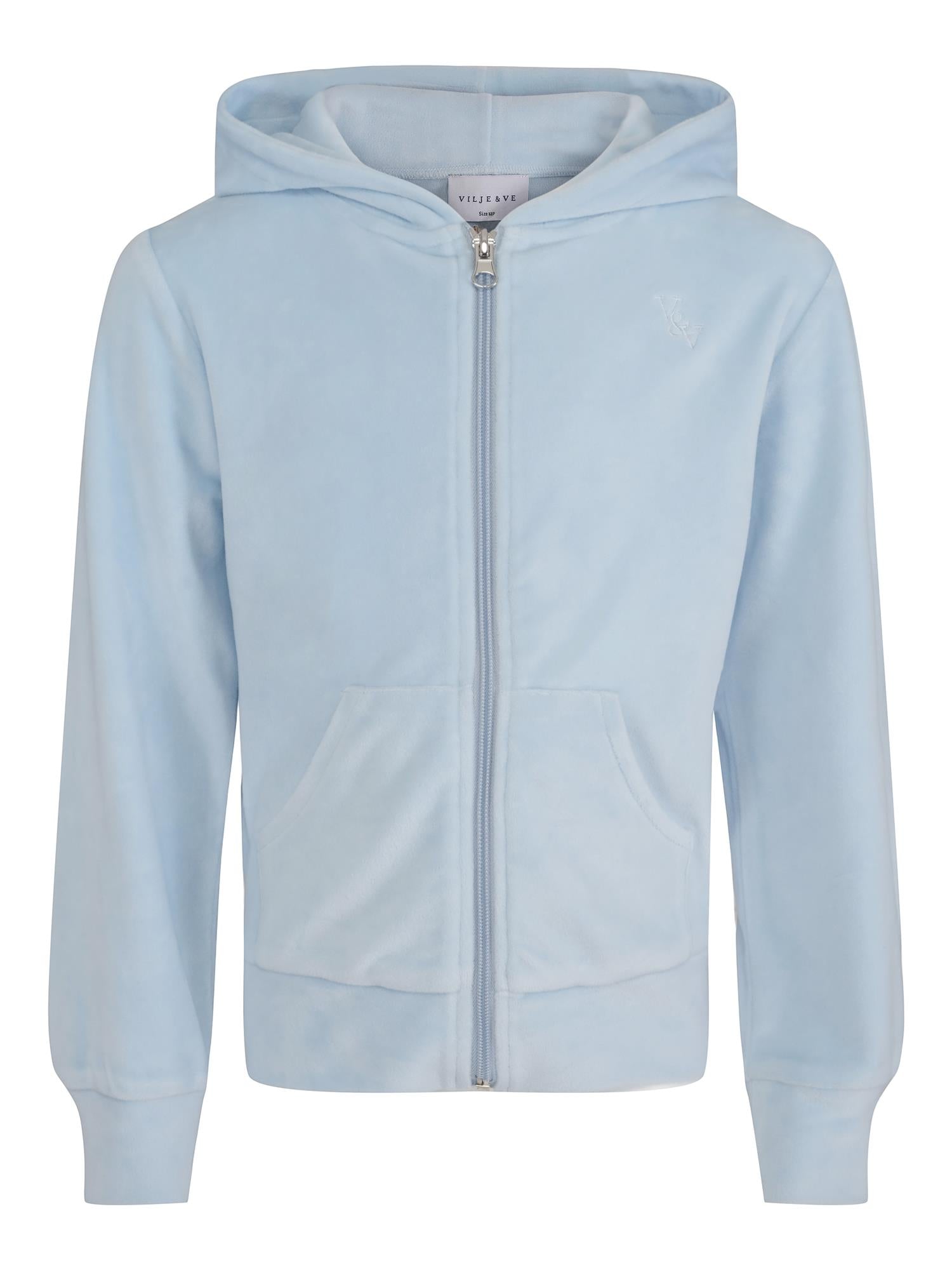 VILJE OG VE Hermine Velour Jacket Lyseblå