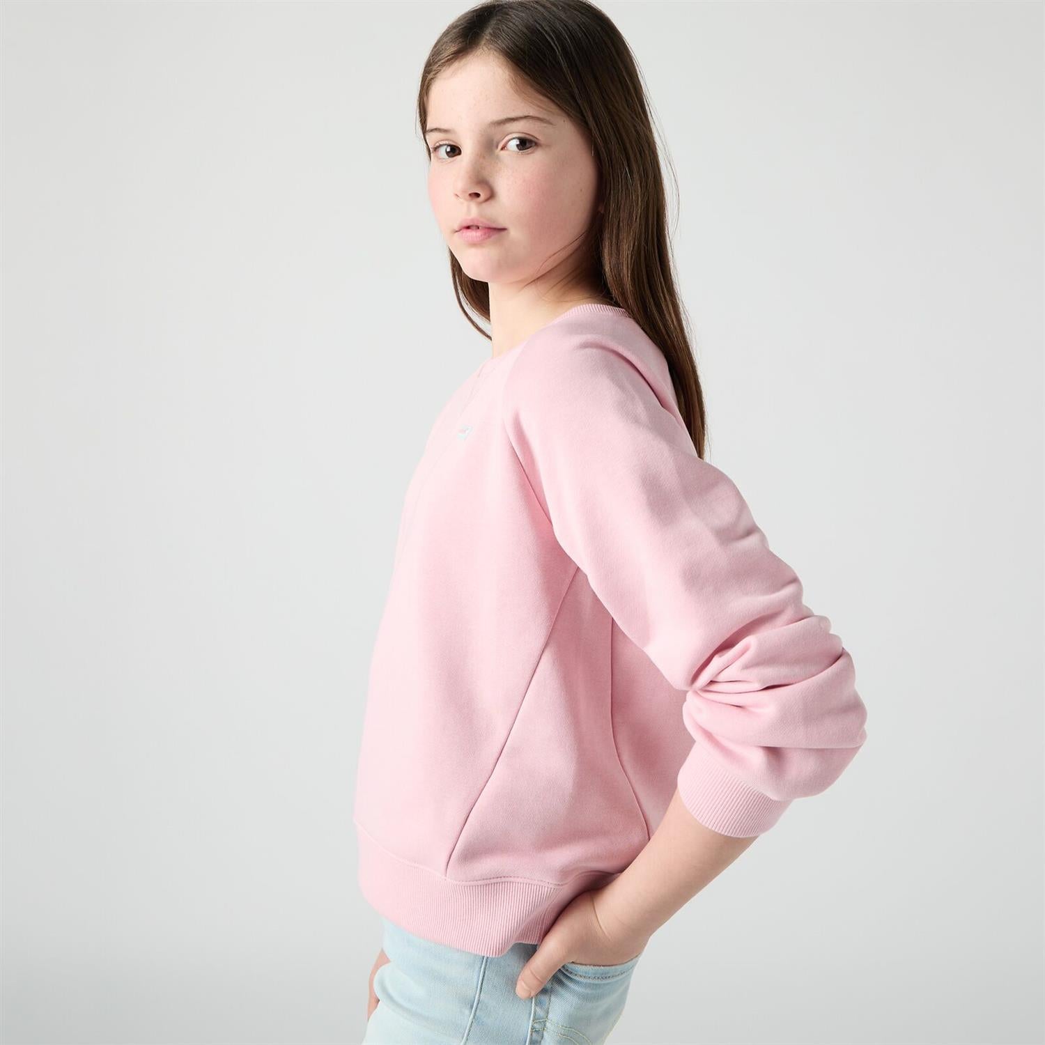 LEVIS 4-14ÅR Genser m/liten logo,Jente Rosa - Farmor Ingvarda
