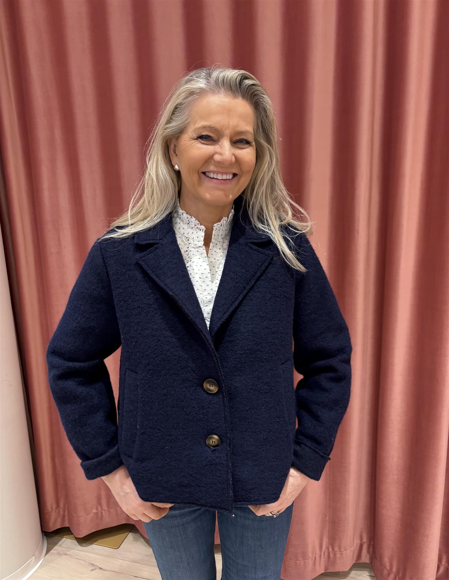 CULTURE Birgith Short Jacket Navy