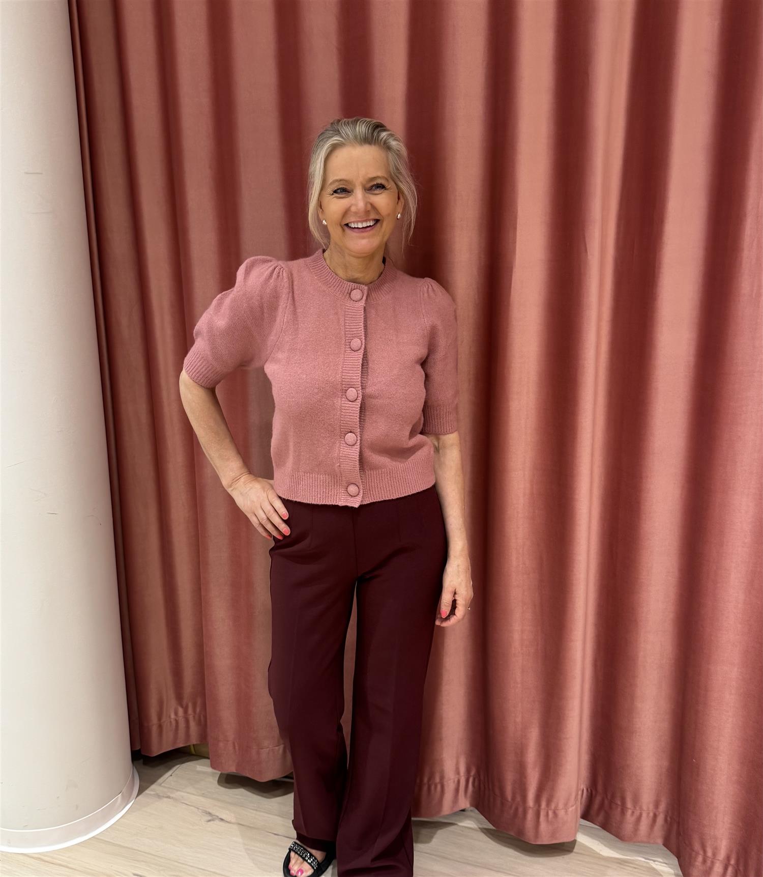 RUE de FEMME Comfy Olana Wide Pants Wine