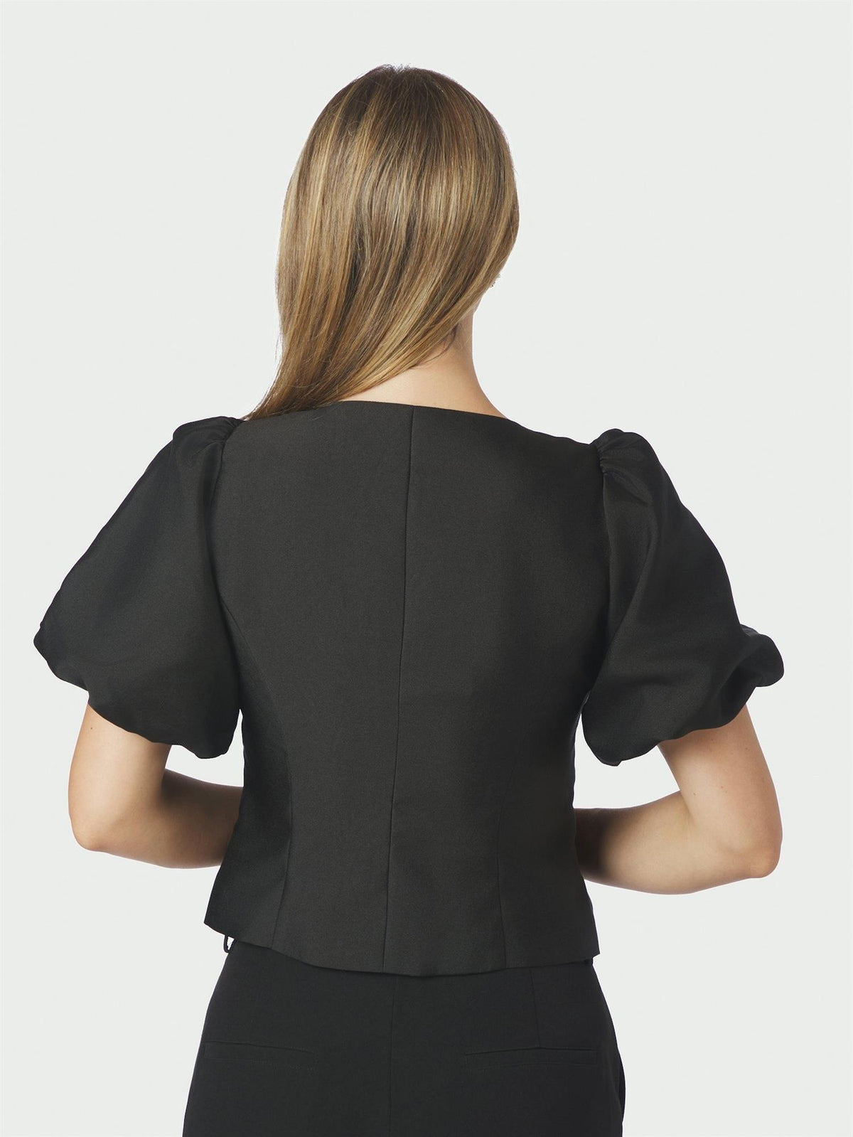 NEO NOIR Anela Mandarin Dull Satin Blouse