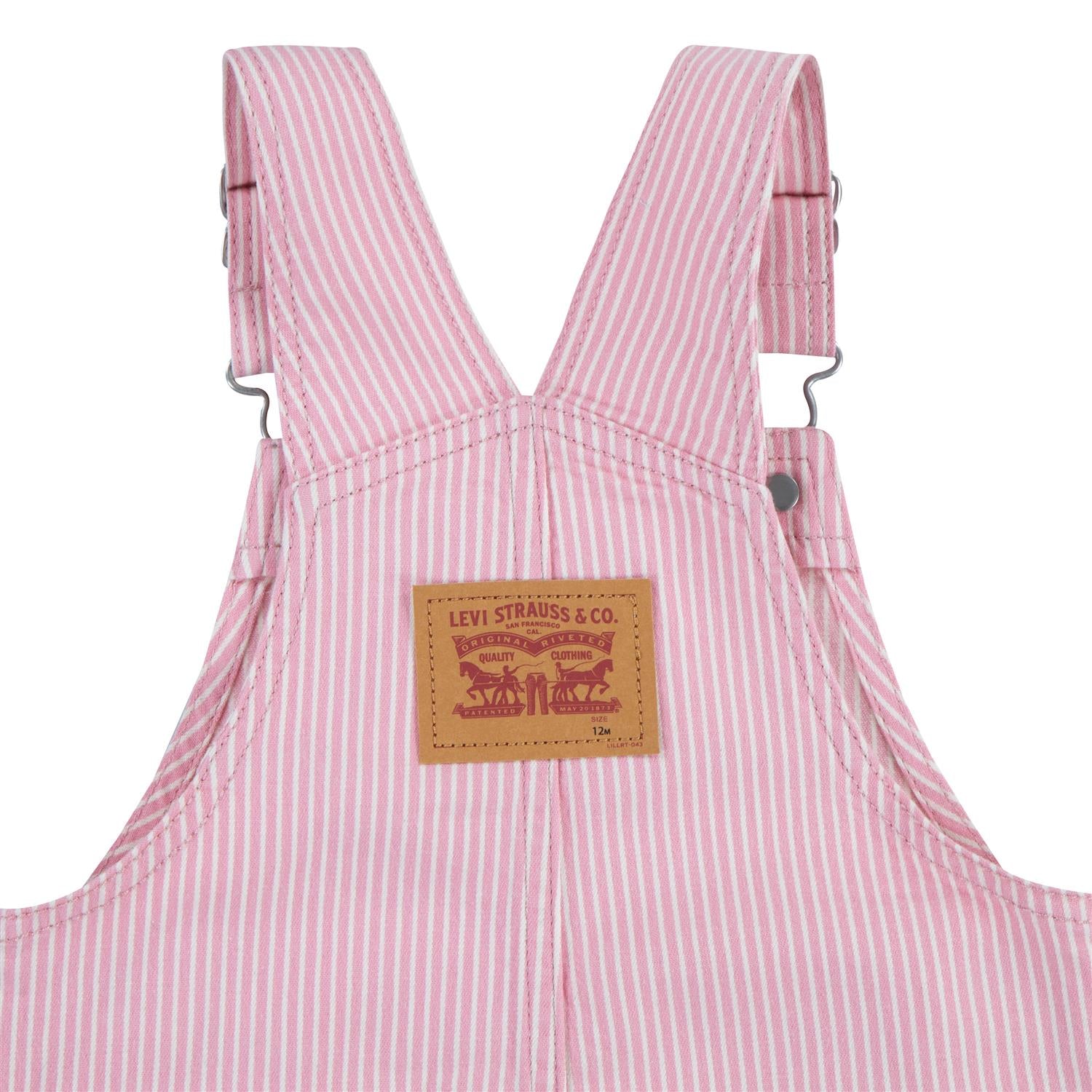 LEVIS 0-3ÅR Stripet Overall Rosa