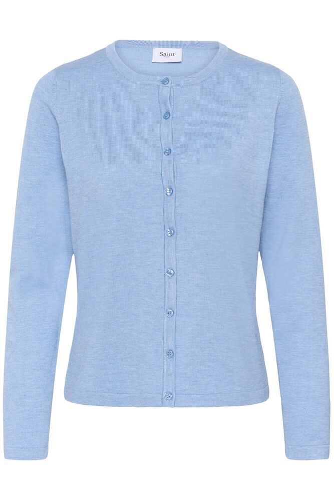 SAINT TROPEZ Mila R-Neck Cardigan Blue