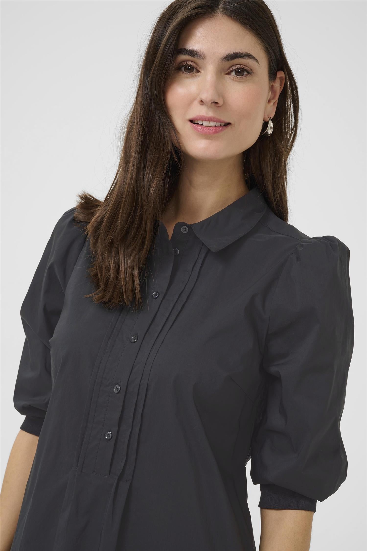 CULTURE Toyam Antoinett Rib Dress Svart