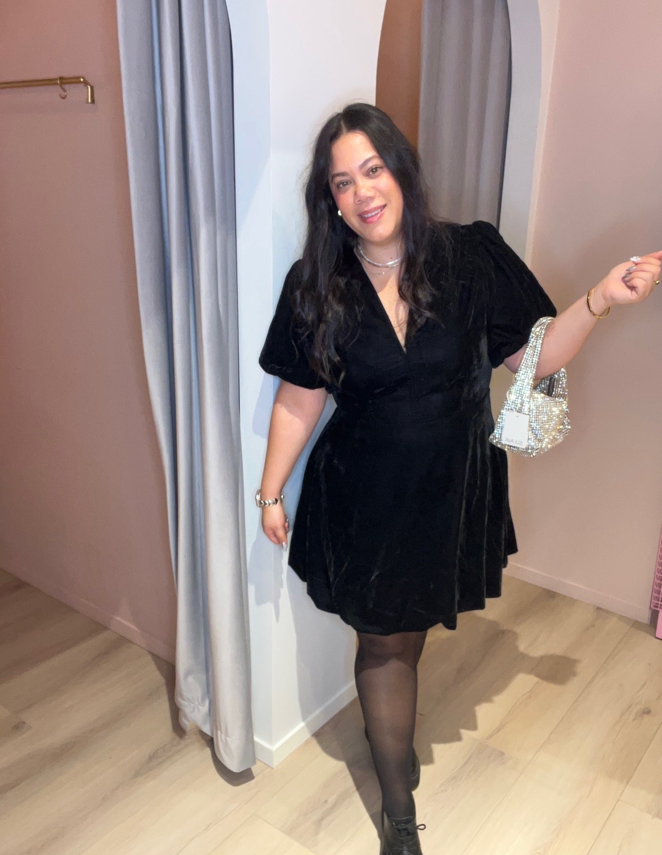 MISSMAYA Blake Dress Velvet Black