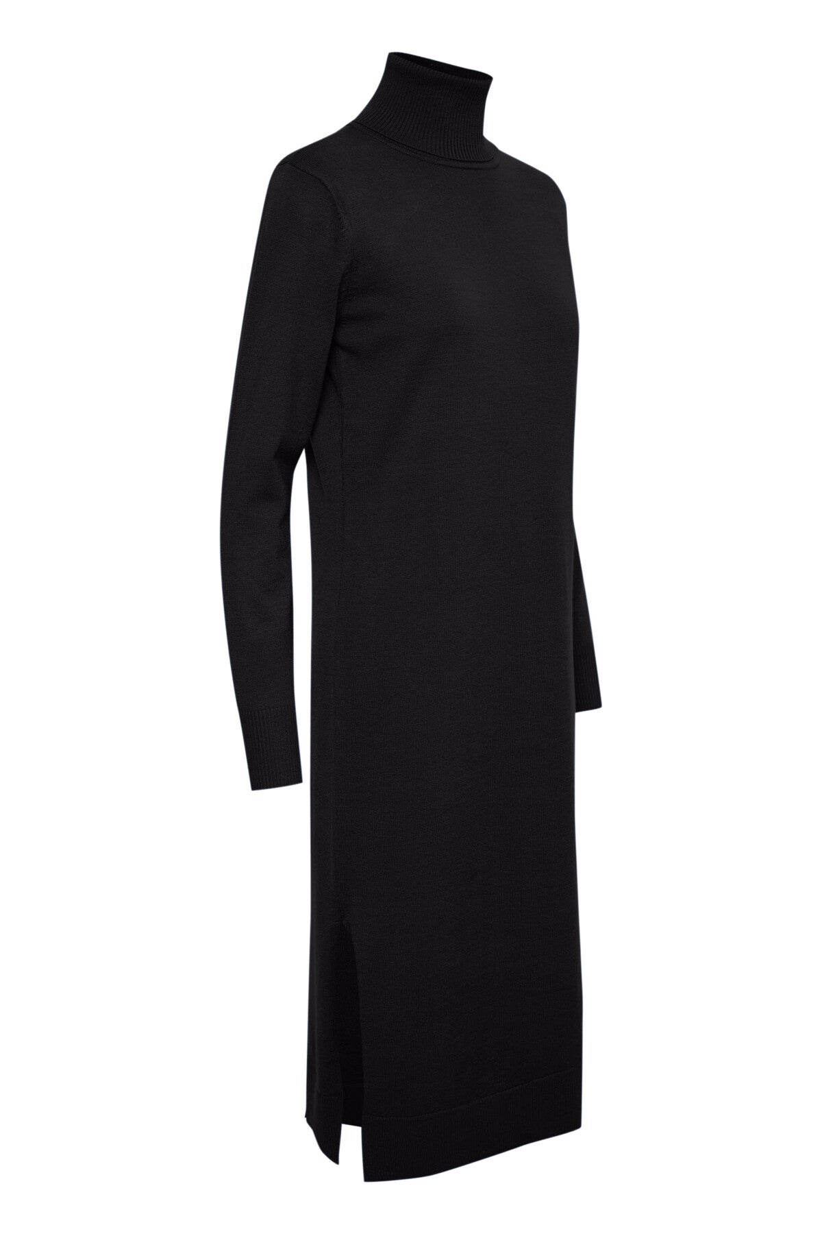 SAINT TROPEZ Mila rollneck long dress Sort