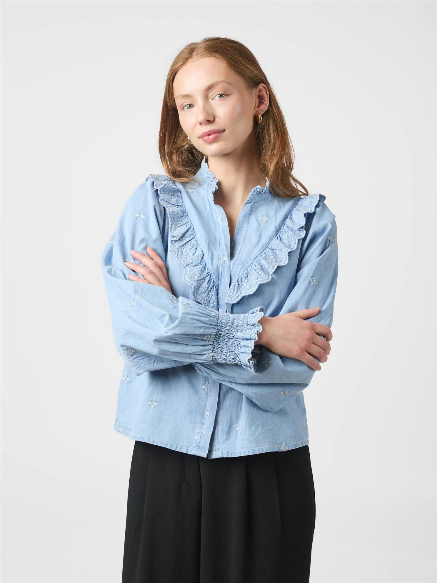NEO NOIR Degas Denim Blouse