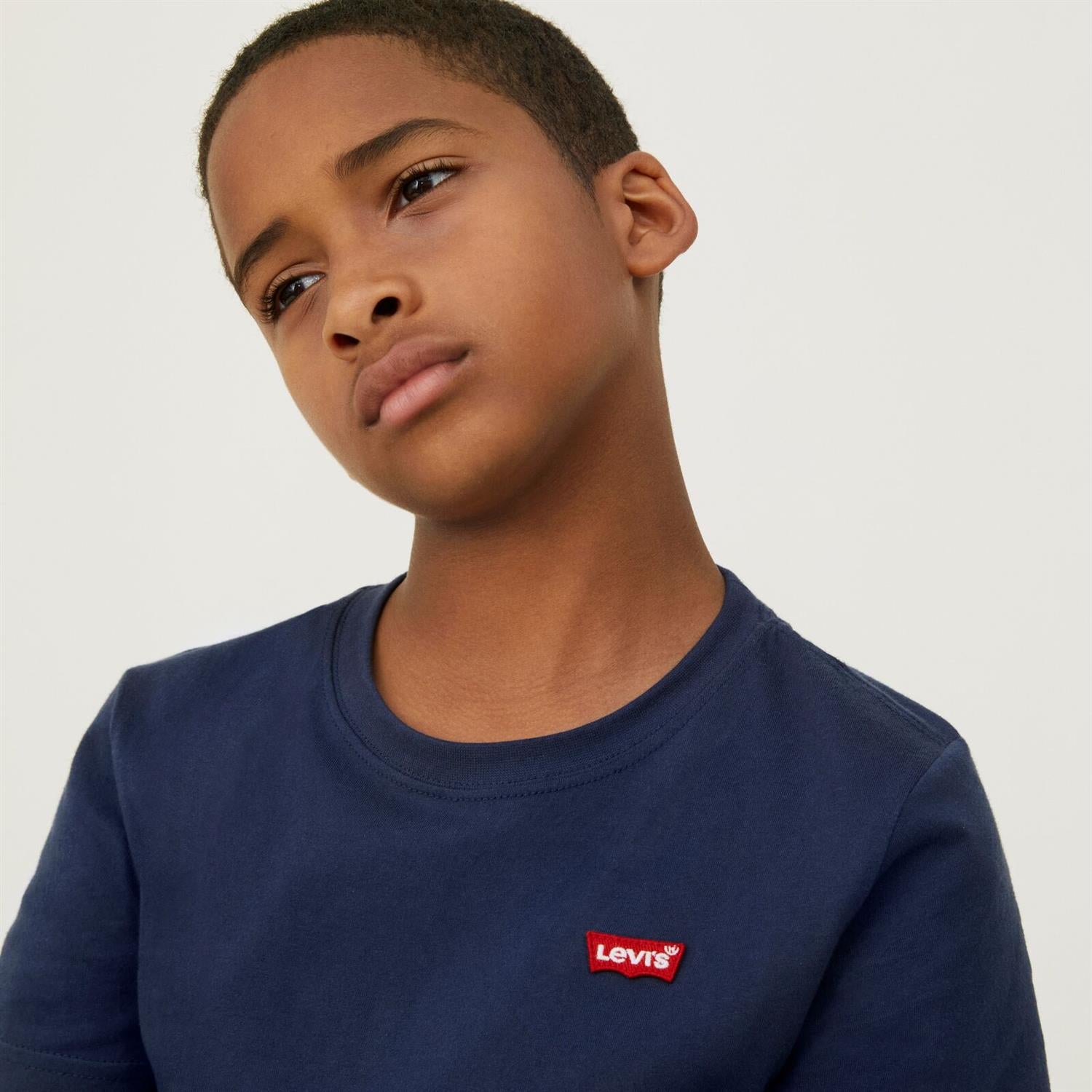 LEVIS T-skjorte m/liten logo Mørkeblå