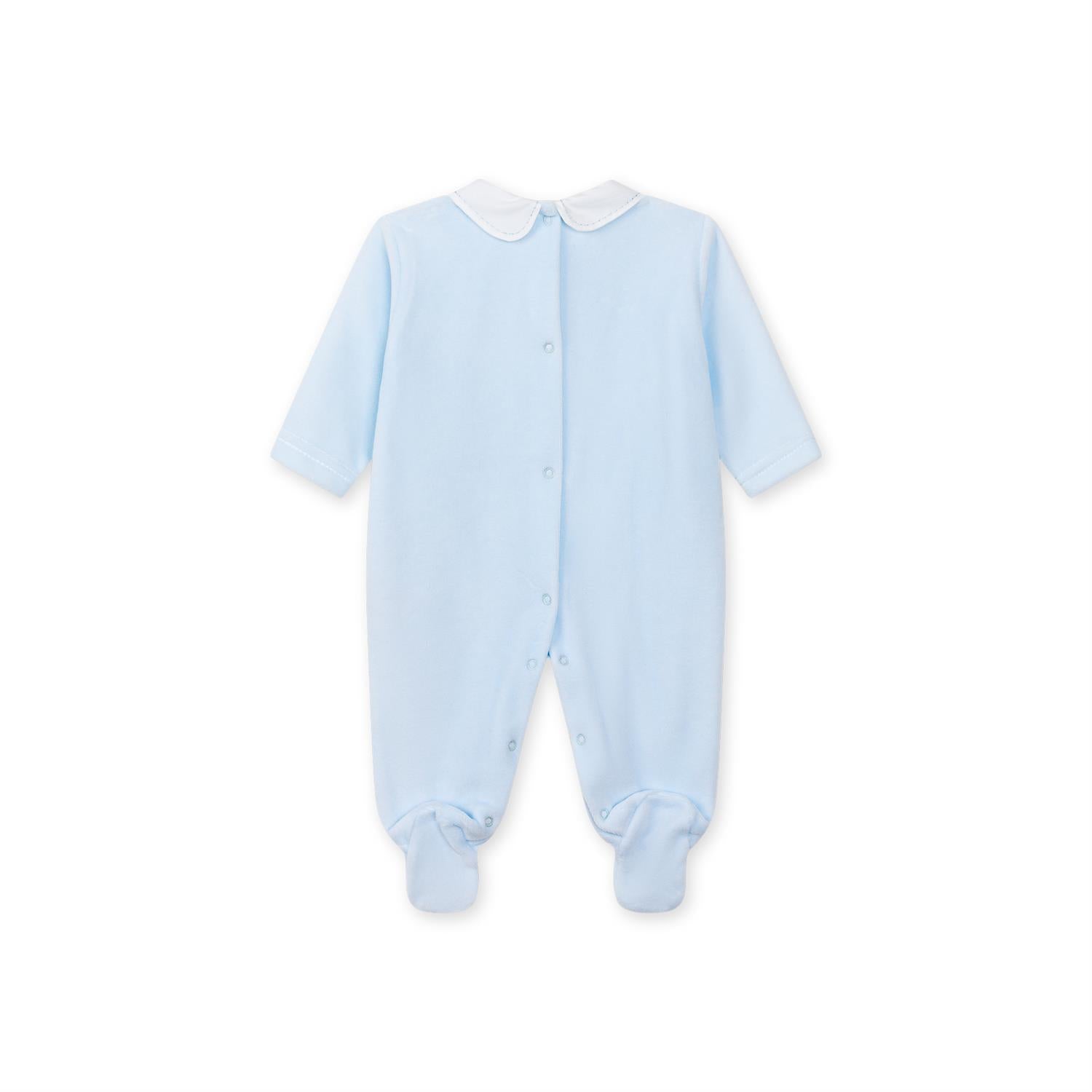 BABY GI Velourdress m/Fot,Rocking Horse Blå