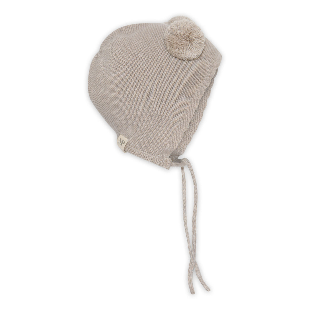 MP, LUER Helsinki Bonnet Pompons Beige Melert