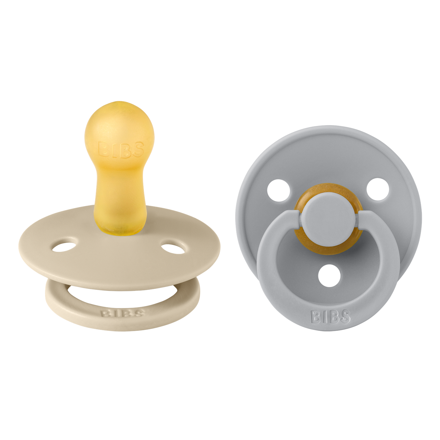 BIBS 2 pk. smokk str.2 Beige/Lys Grå - Farmor Ingvarda