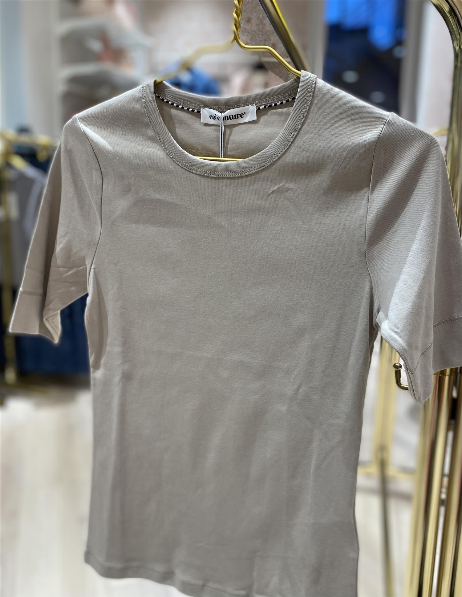 CO´ COUTURE Granny Logo Tee Beige