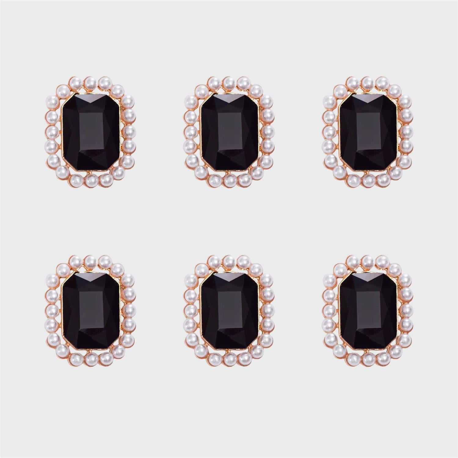 STICKY BESTIE Button Covers Square Black
