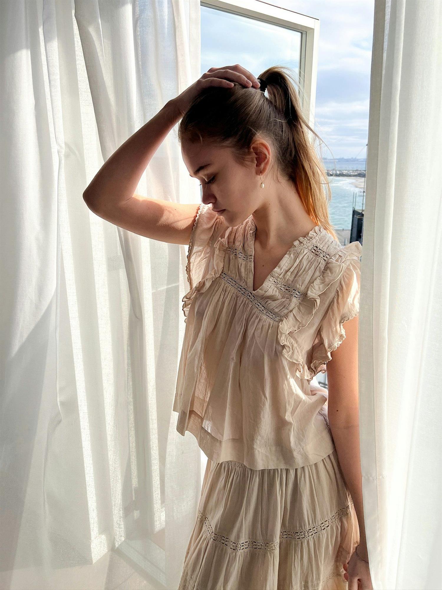 NEO NOIR Jayla Voile Top - Farmor Ingvarda
