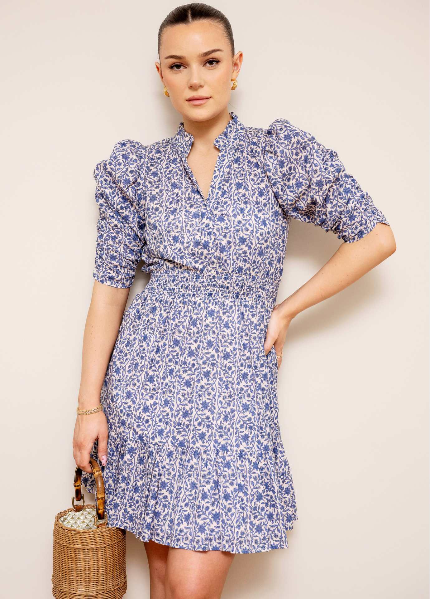 MISSMAYA Billie Dress Empire Blue Blå