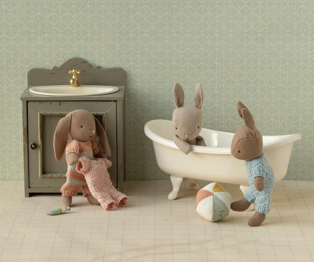 MAILEG Miniature Bathtub Krem