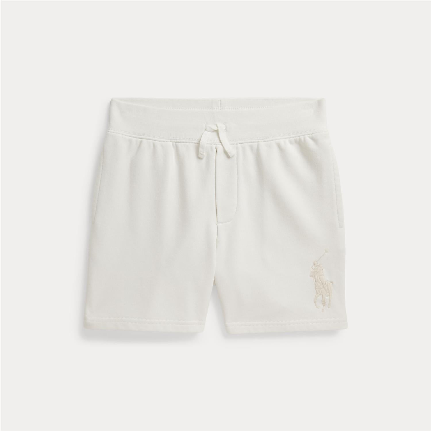 RALPH LAUREN 8-16År Shorts m/Stor Logo Offwhite