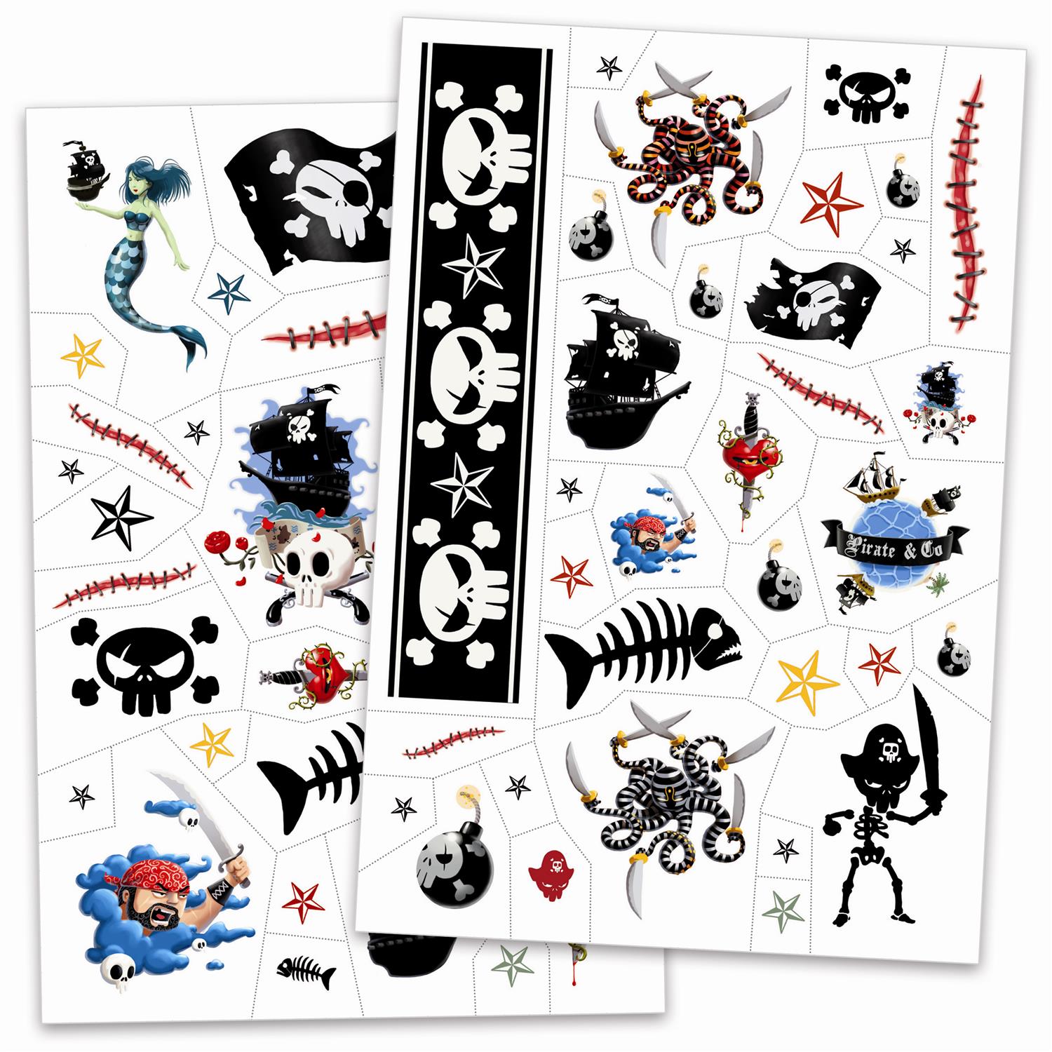 DJECO Tattoos,Pirates Multi