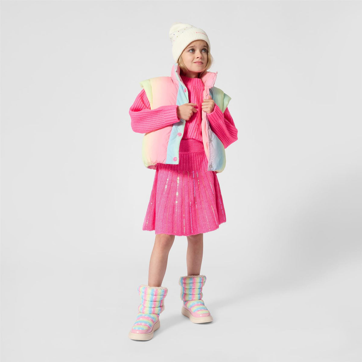 BILLIEBLUSH Lue m/Dusk og paljetter Off-White