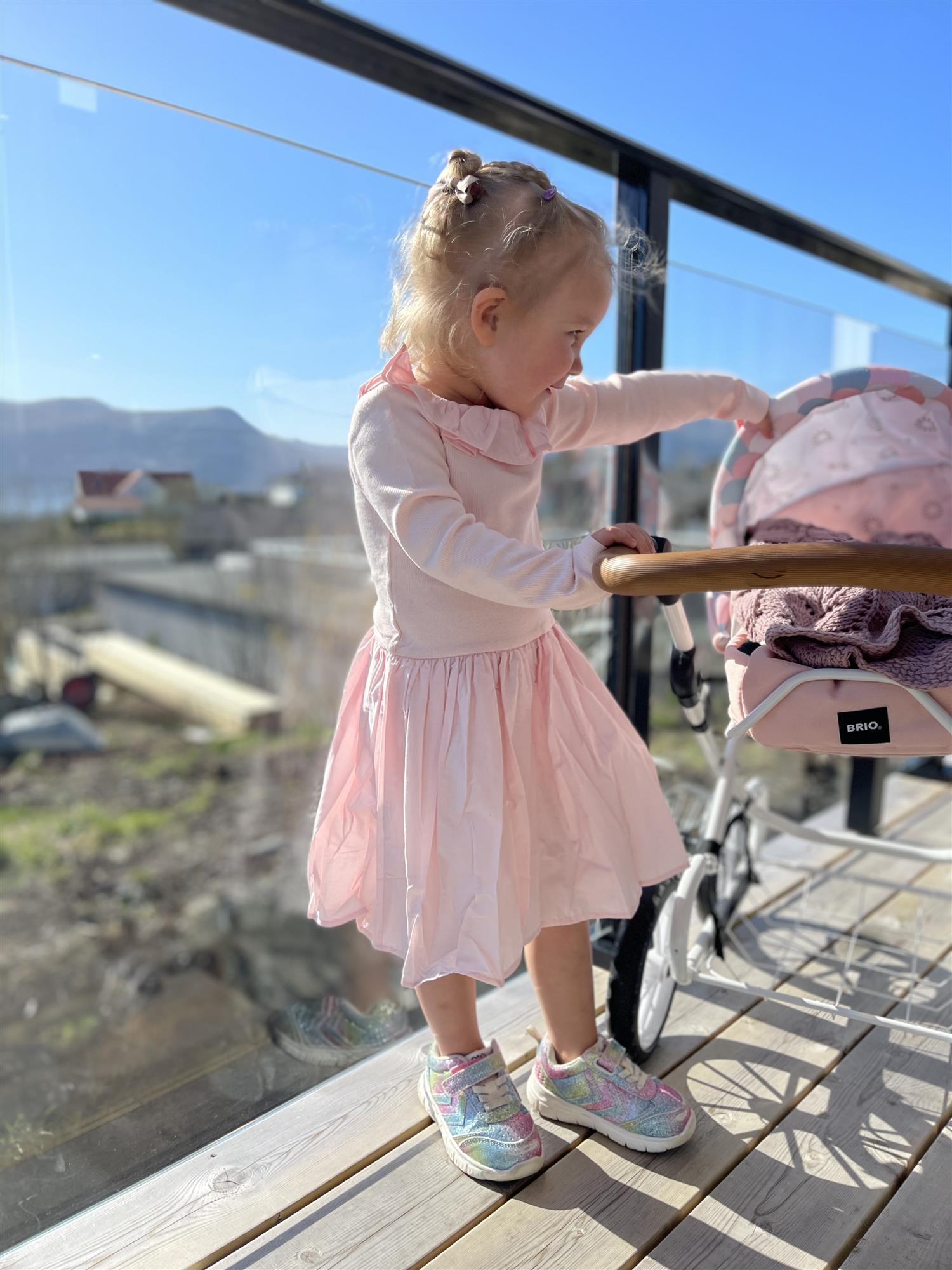 MOLO 0-4ÅR Crystala Kjole m/rysjer,Baby Dus Rosa