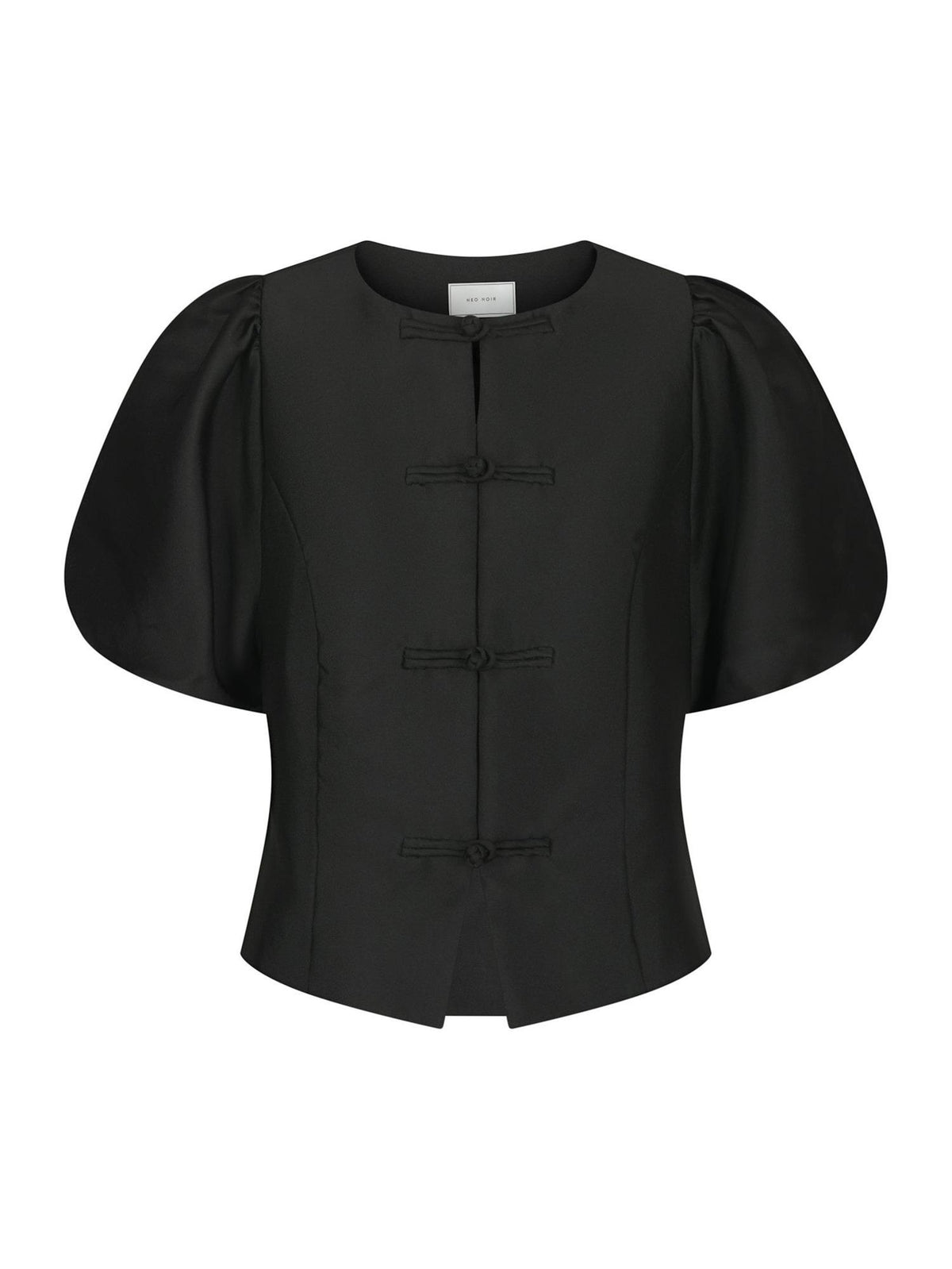 NEO NOIR Anela Mandarin Dull Satin Blouse
