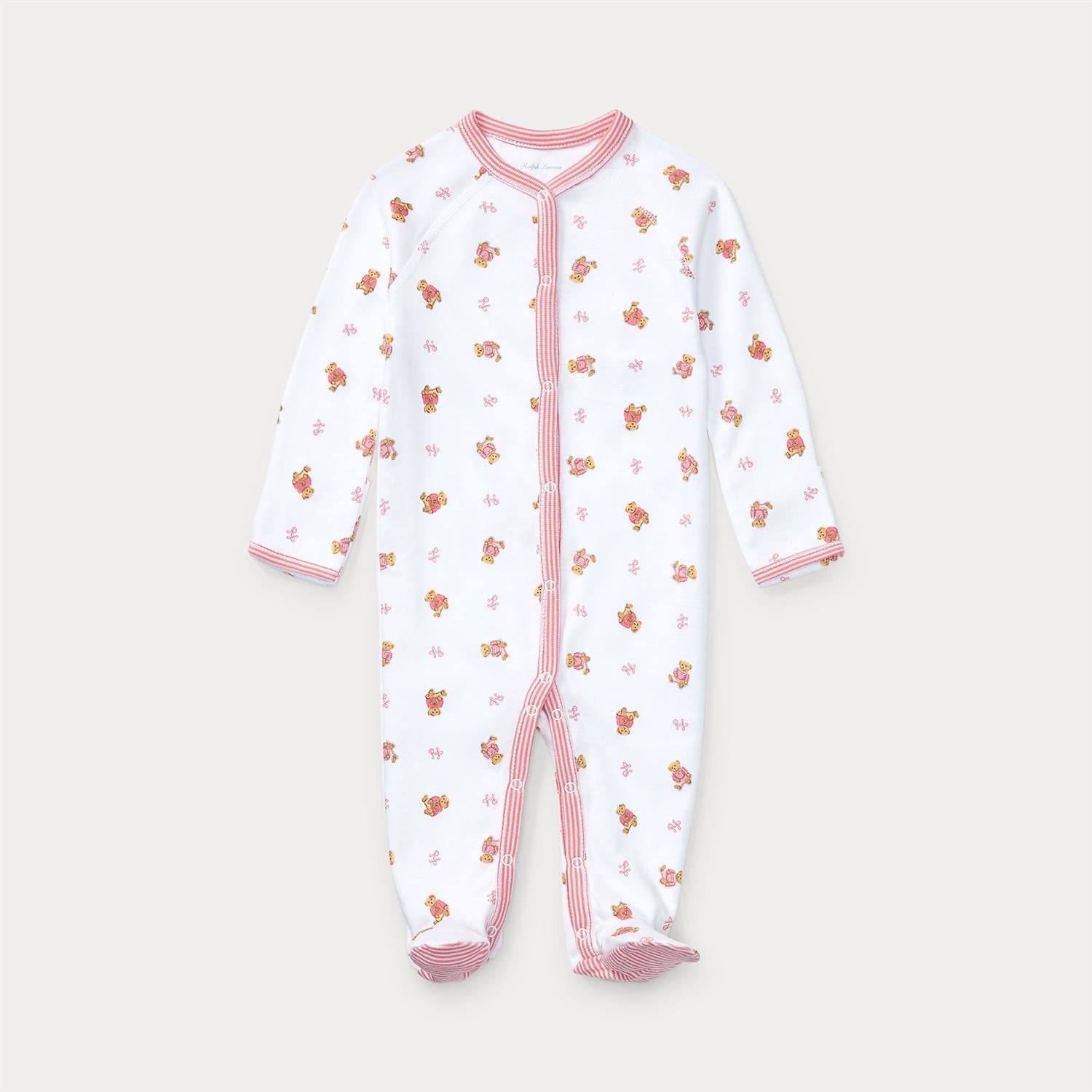 RALPH LAUREN Baby 0-24mnd. Bear CVL Onepiece Coverall Rosa