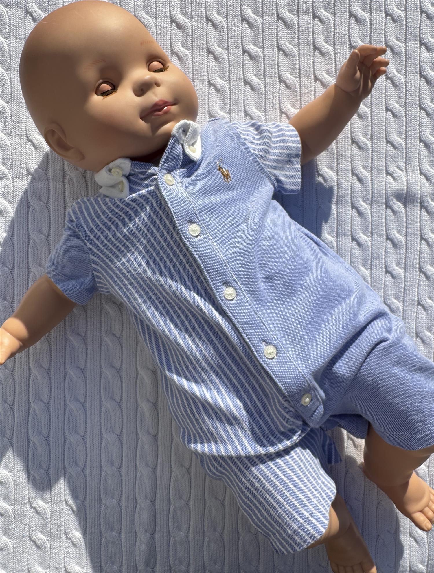RALPH LAUREN Baby 0-24mnd. Sommerdress Lyseblå