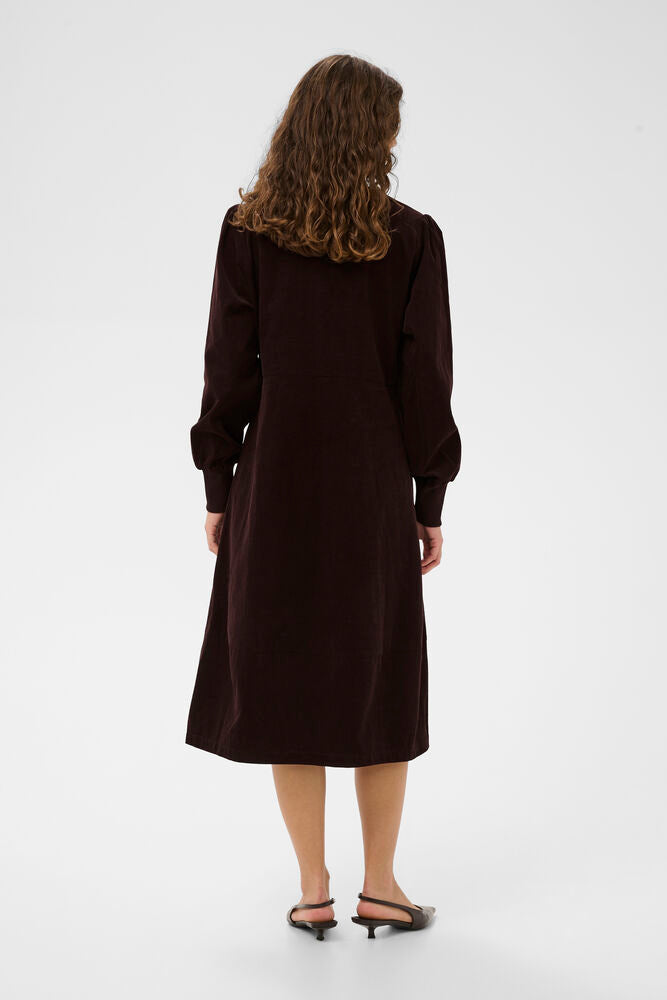 CULTURE Rhaena LS Dress Coffee