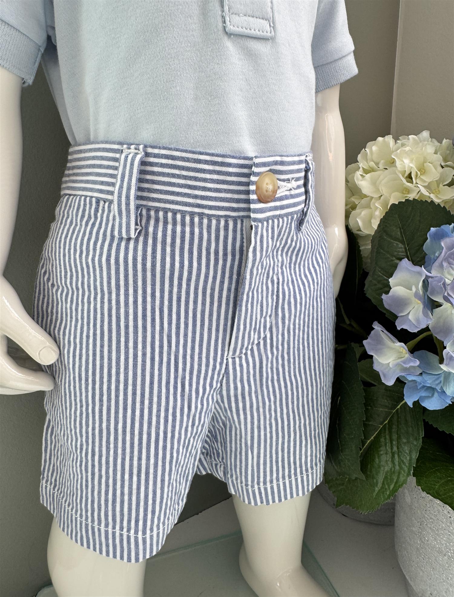 RALPH LAUREN Baby 0-24mnd. Shorts Blå/Hvit