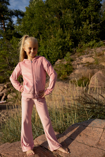 VILJE OG VE Hermine Velour Pant Korall