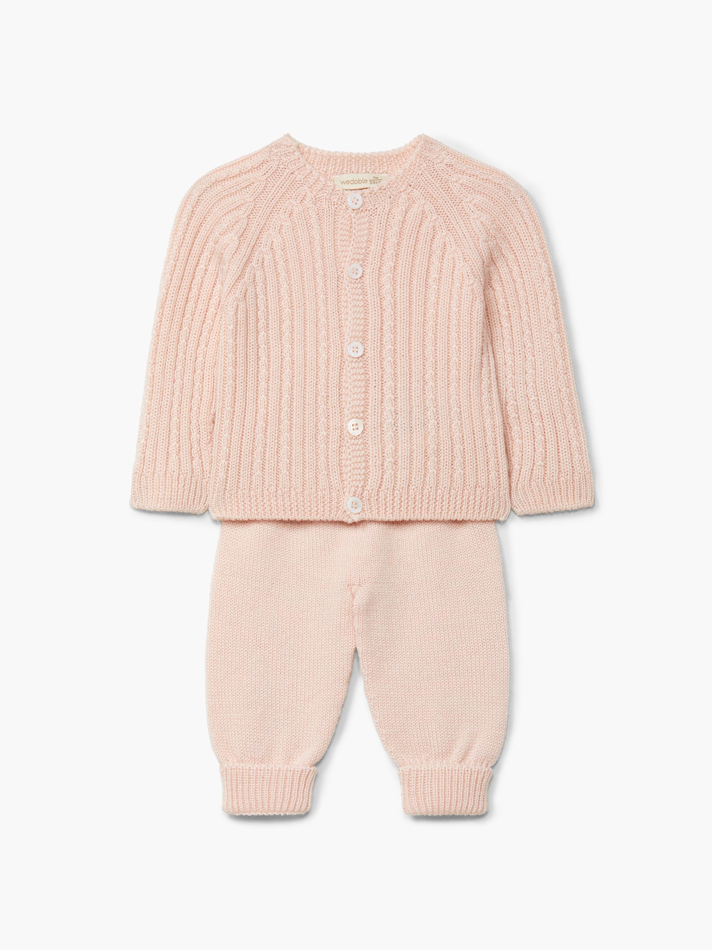 WEDOBLE Strikket bukse,Ull Lys Rosa