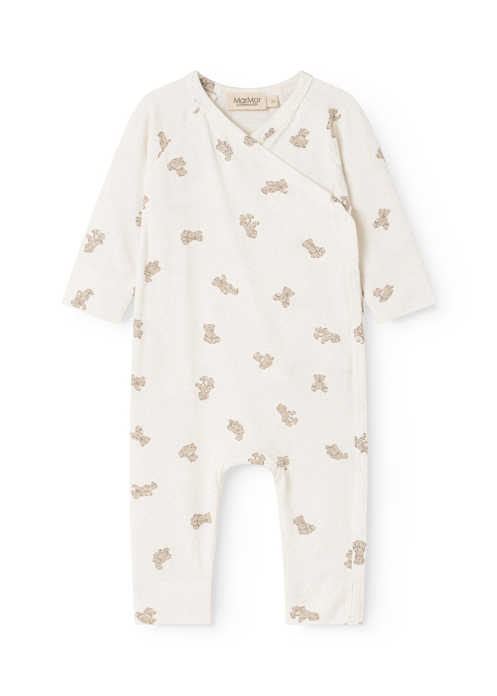 MARMAR COPENHAGEN 0-3ÅR Rulo heldress u/fot,Teddybears Krem