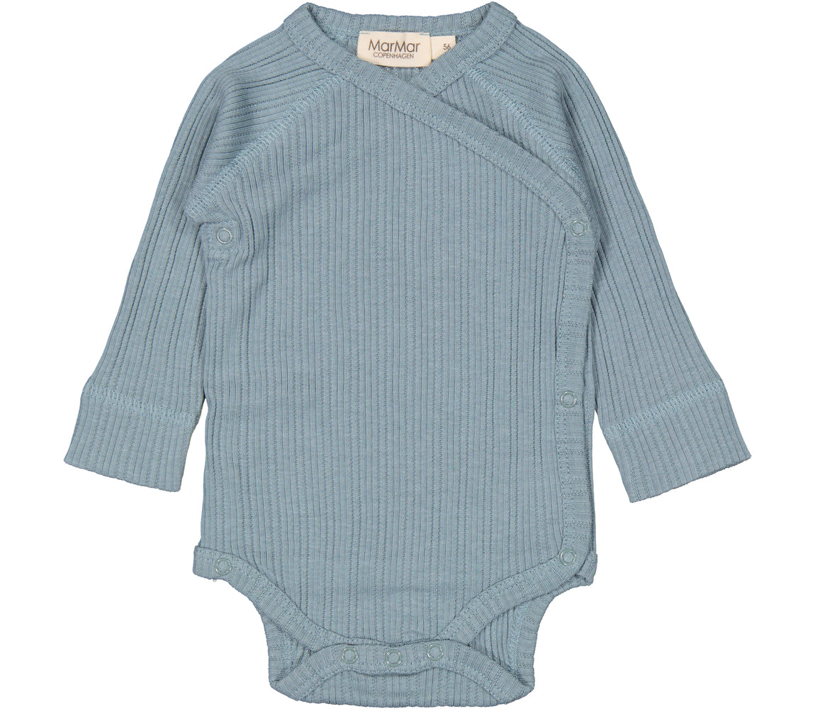 MARMAR COPENHAGEN Belito Pointelle Rib Body,Newborn Mellomblå