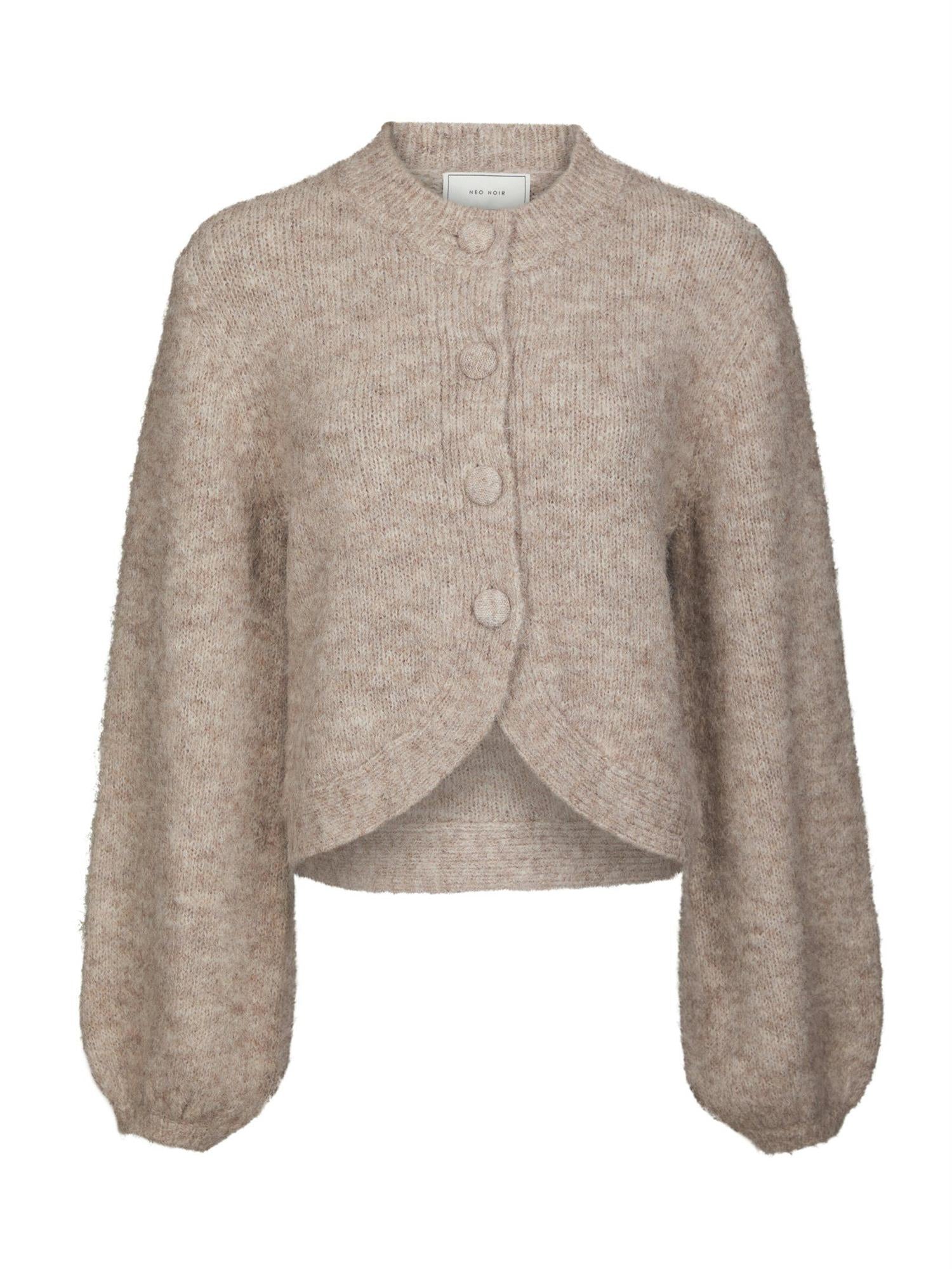 NEO NOIR Gio Fluffy Knit Cardigan