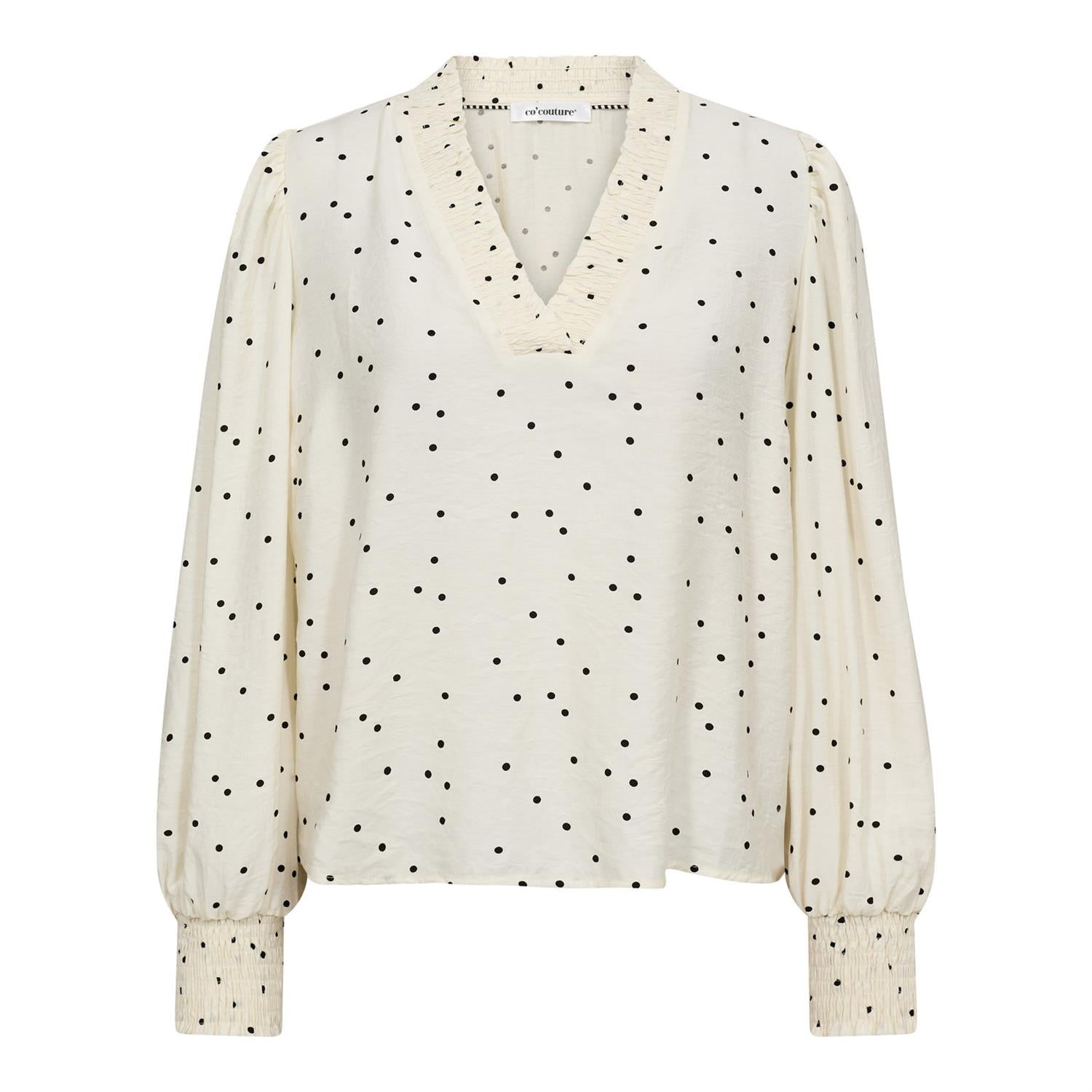 CO´ COUTURE Diem Dot V-blouse - Farmor Ingvarda