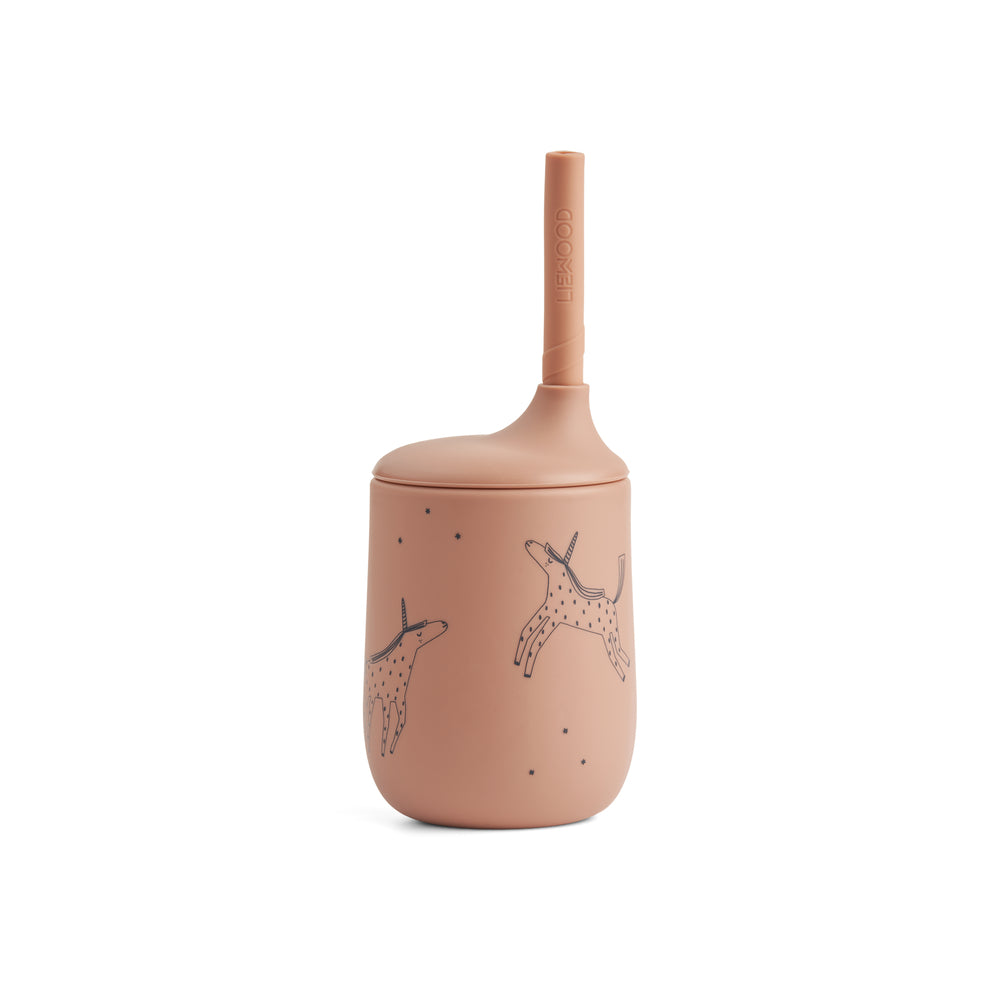 LIEWOOD Ellis Sippy Cup,Unicorn Rosa Mix