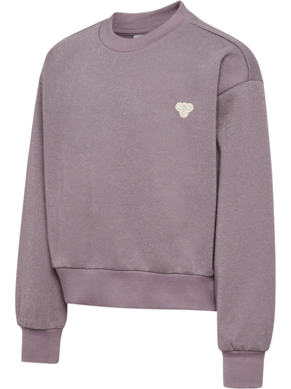 HUMMEL 4-10ÅR Loose Glitter Crewneck Jr Lavendel