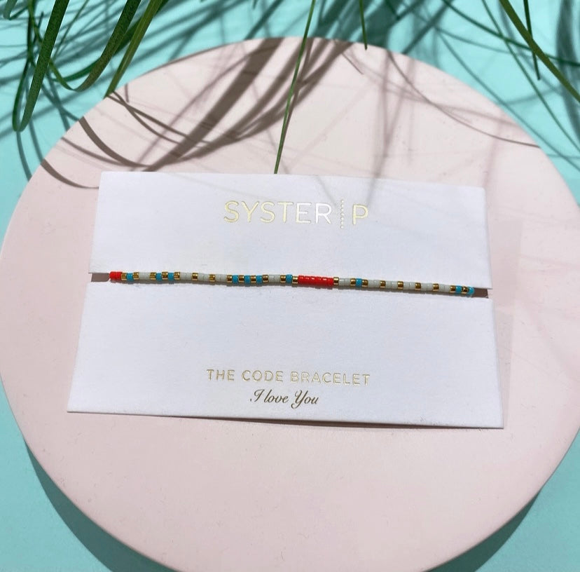 SYSTER P Code bracelet, I love you Gull