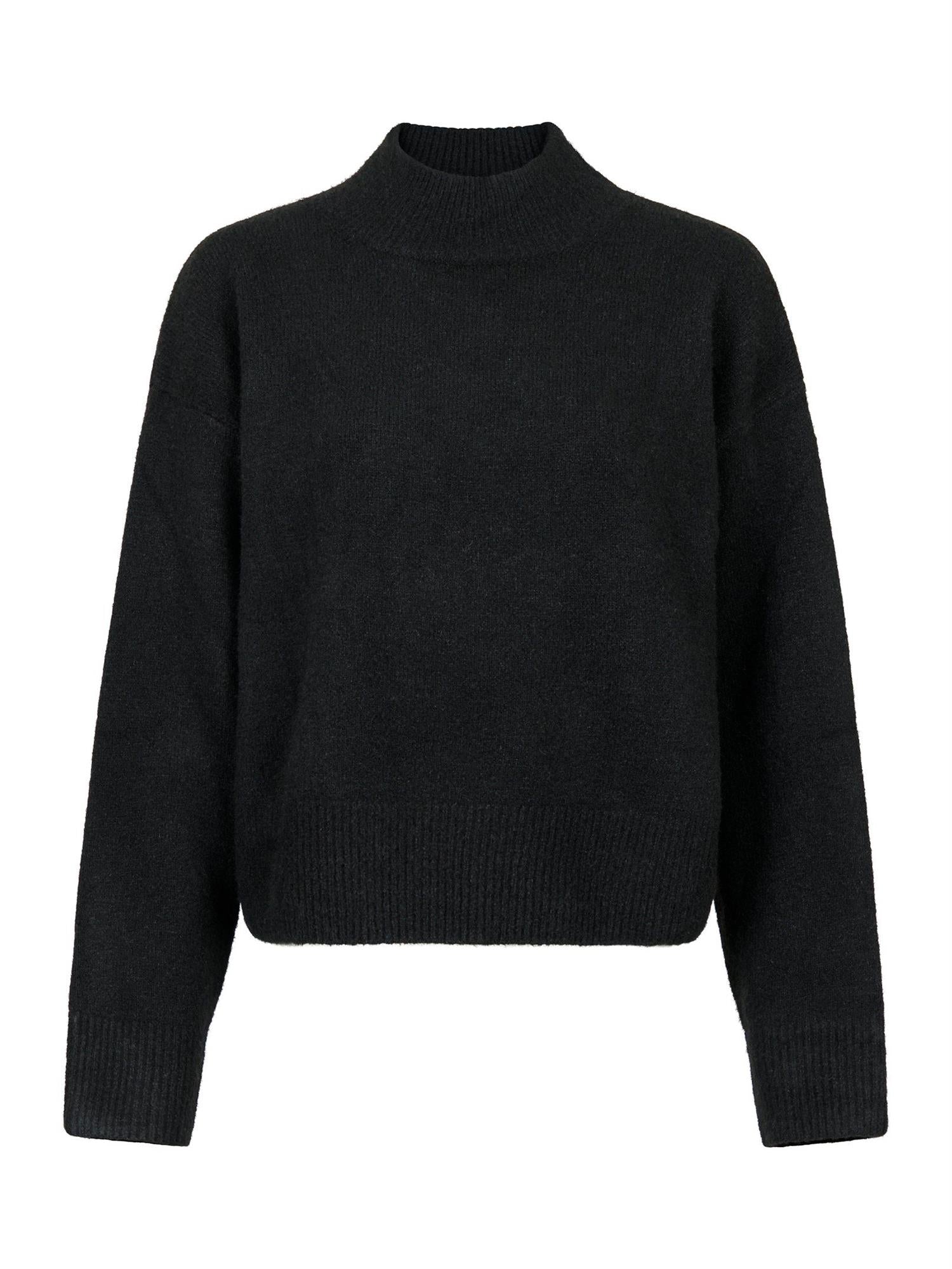 NEO NOIR Paulina Knit Blouse Sort