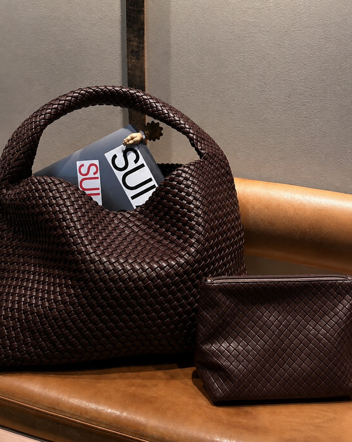 SUI AVA Woven Daily Shopper Brown