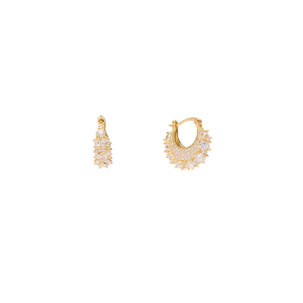 PICO Zahara Crystal Hoops Clear
