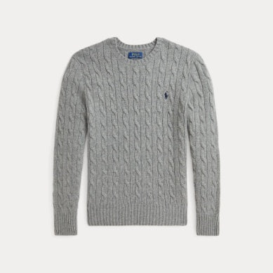 RALPH LAUREN 8-16År Kabelstrikket genser i ull og kasjmir