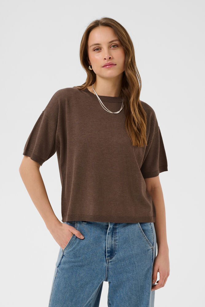 SAINT TROPEZ Mila Boxy Pullover Brown