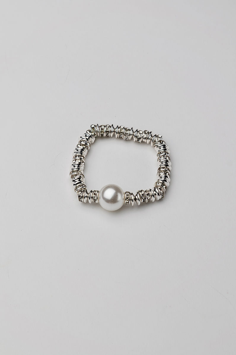 Bow 19 Glow Bracelet Elastic Big Silver