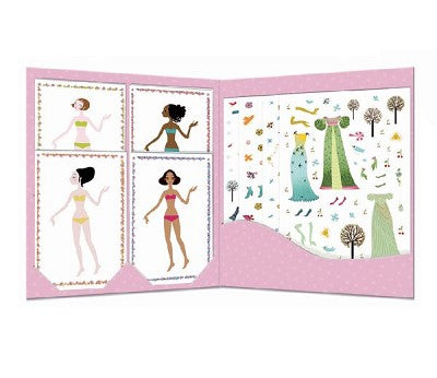 DJECO Stickers & Paperdolls Rosa