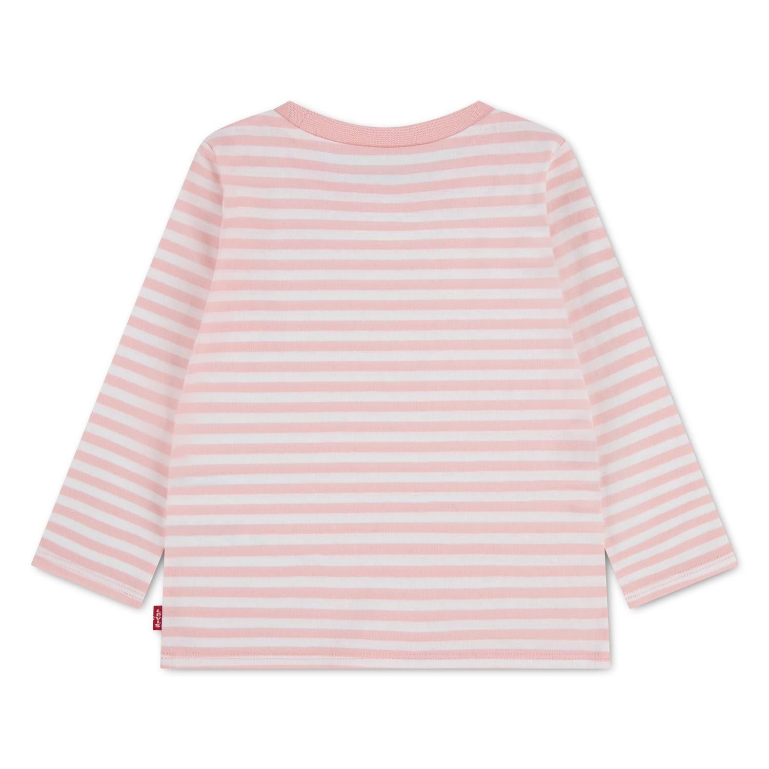 LEVIS 0-3ÅR Stripet Longsleeve Lys Rosa
