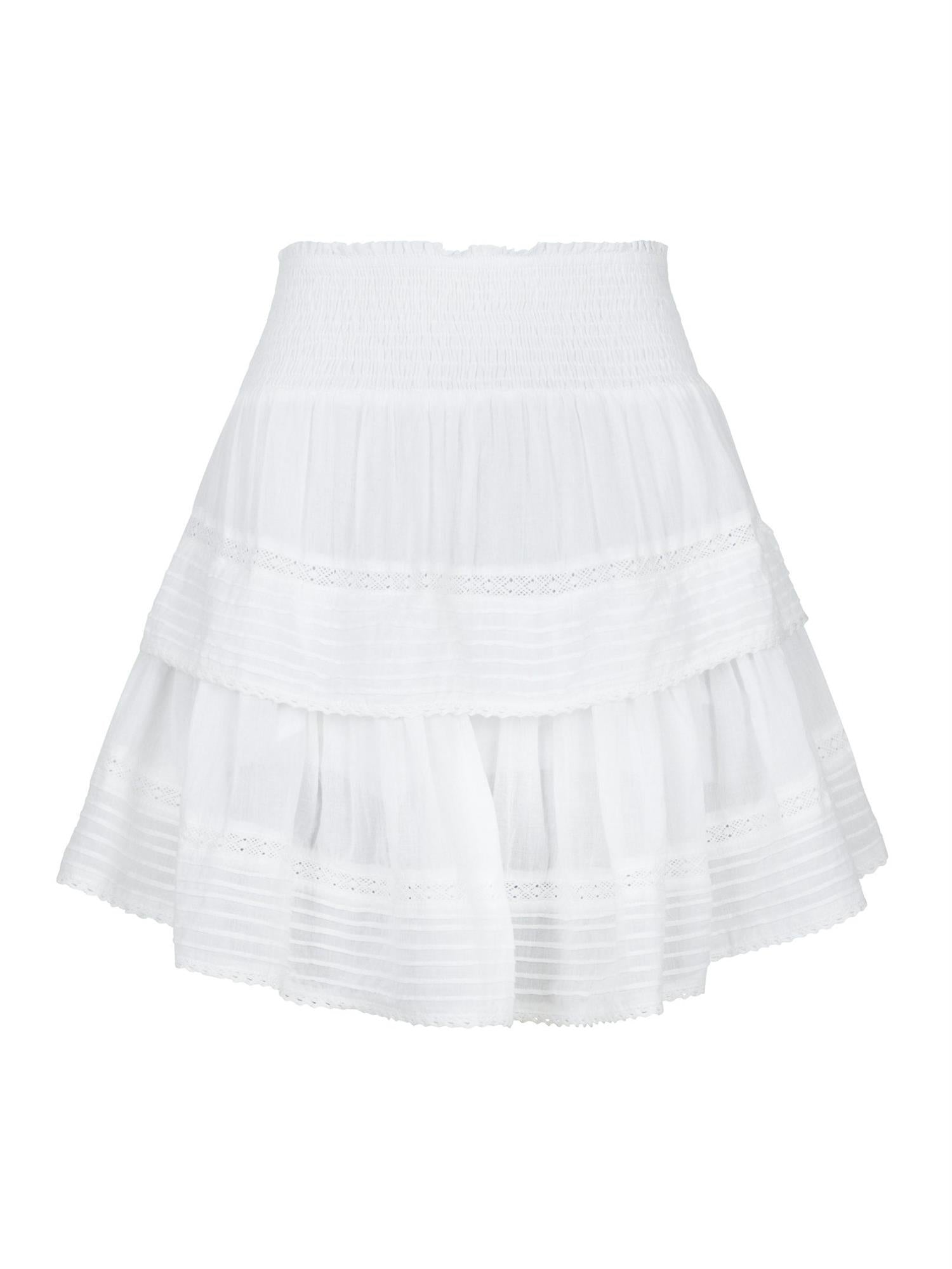 NEO NOIR Kenia S Voile Skirt Hvit