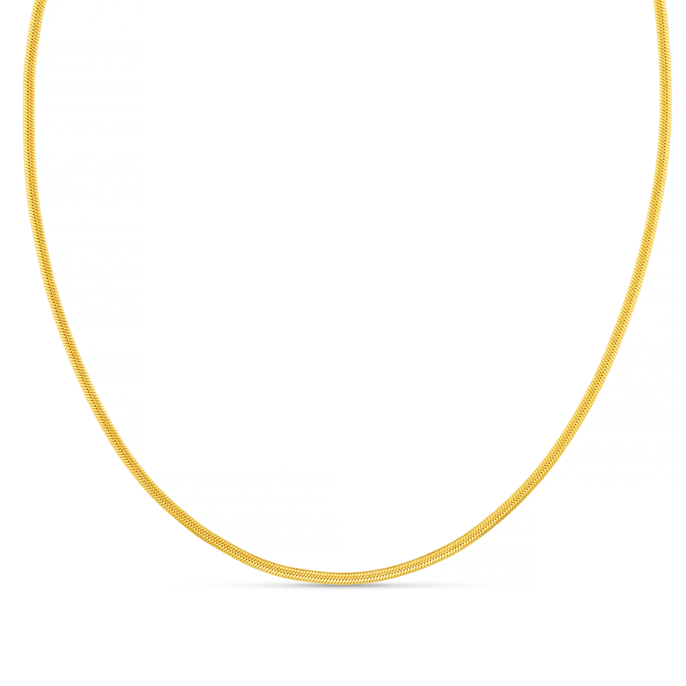 ORELIA Luxe Flat Snake Chain Necklace