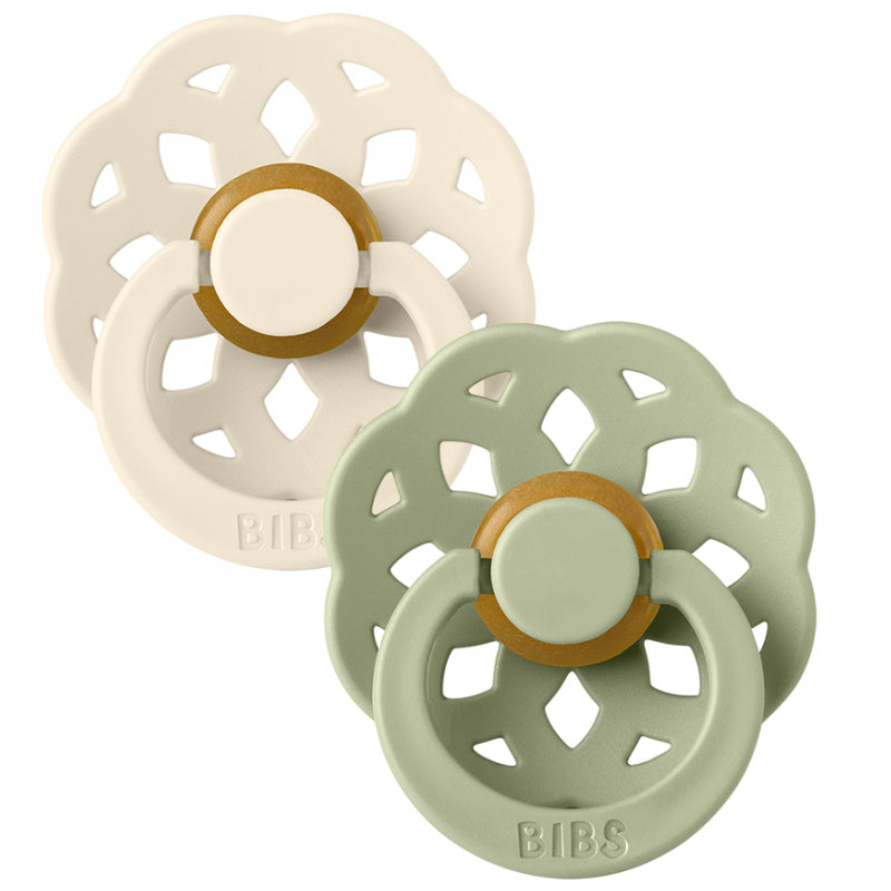 BIBS 2pk.smokk str2,Rund,Boheme Krem/Mint