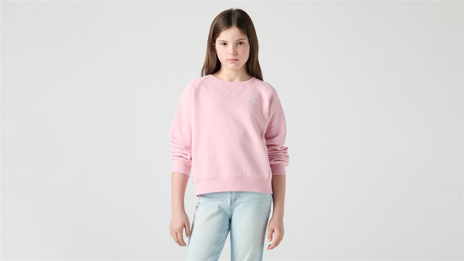 LEVIS 4-14ÅR Genser m/liten logo,Jente Rosa